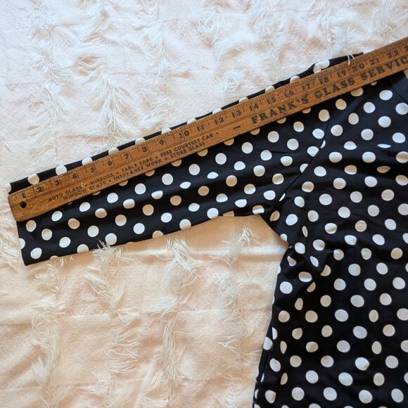 Lands' End Quick Dry Swim Cover-up Dress Black with White Polka Dots L Large - Picture 12 of 13